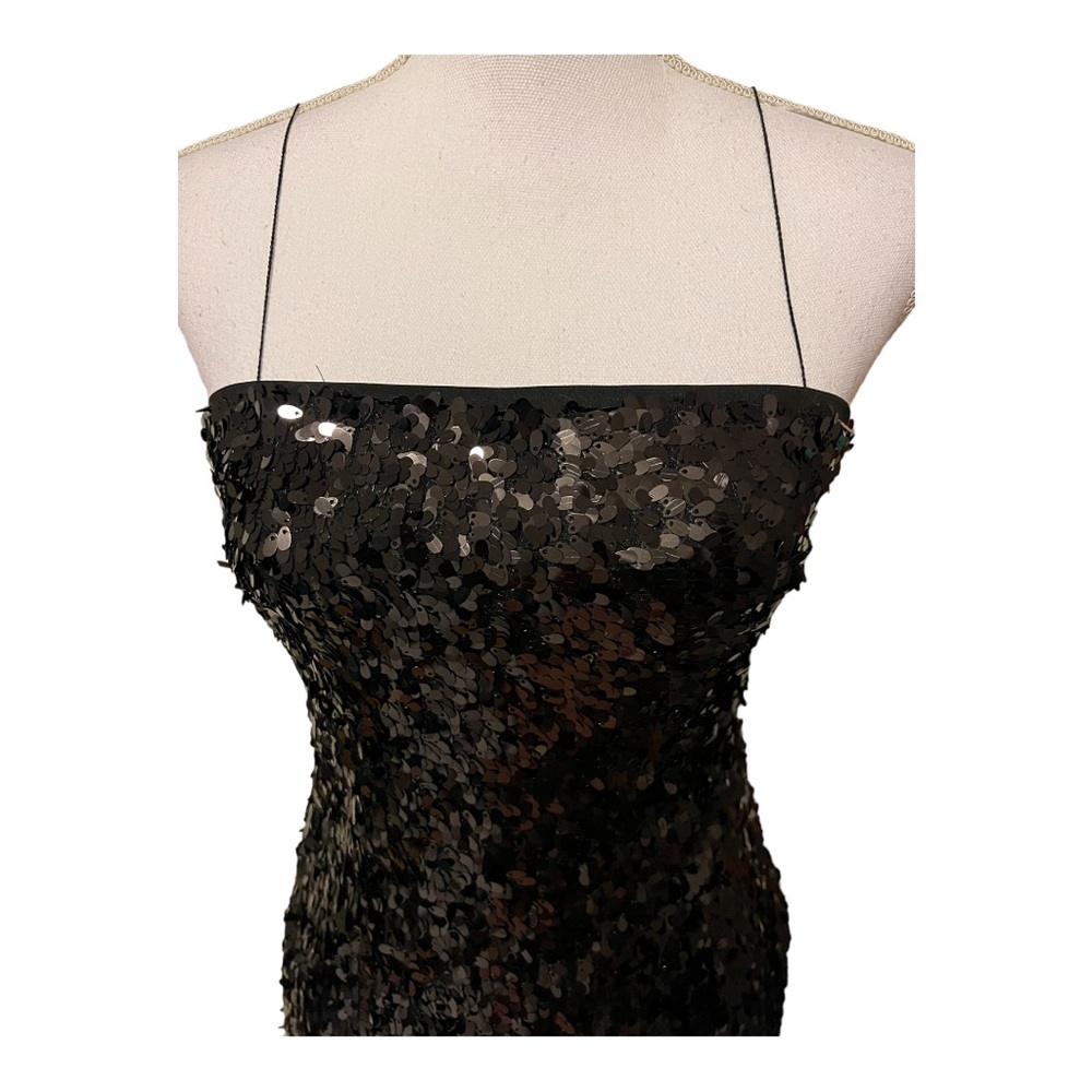 Aidan Mattox Black Sequin Mini Dress - image 2